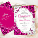 Search for fuchsia pink and silver invitations For her
