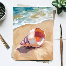 Search for seashell postcards Watercolor