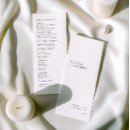 Search for black and white wedding programs Order of events