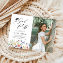 Search for wildflower graduation invitations Watercolor