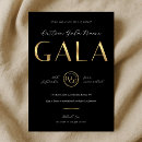 Search for charity event invitations Black and gold