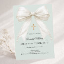 Search for green first communion invitations Girl