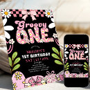 Search for black 1st birthday invitations Watercolor