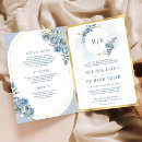 Search for dusty blue floral invitations Qr code
