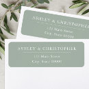 Search for simple wedding return address labels Sage green