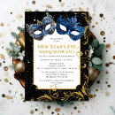 Search for new years eve masquerade ball invitations Gold