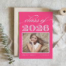 Search for hot pink graduation invitations High school