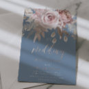 Search for dusty blue and dusty rose wedding invitations Rose gold foil