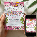 Search for pajamas birthday invitations Girls sleepover