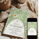Search for green daisy invitations Whimsical