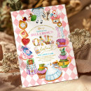 Search for alice in wonderland 1st birthday invitations Cute