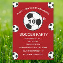 Search for boys 10th birthday invitations Soccer