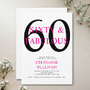 Search for black 60th birthday invitations Sixty and fabulous