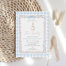 Search for goose birthday invitations Blue bow