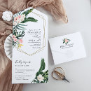 Search for hibiscus wedding invitations Palm leaves