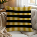 Search for black and gold stripes cushions Elegant