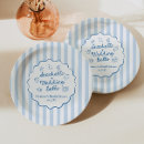 Search for seashell plates Blue white stripes