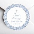 Search for blue floral pattern stickers Blue and white