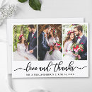 Search for just married wedding thank you cards Bride and groom