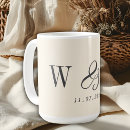Search for couple initials mugs Newly weds