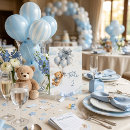 Search for teddy bear table cards Boy baby shower
