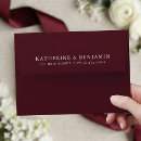Search for burgundy wedding envelopes Return address