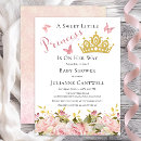 Search for princess is on her way baby shower invitations Mother to be