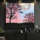 Search for full moon painting canvas prints Watercolor