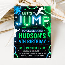 Search for trampoline birthday invitations Boys jump party
