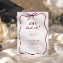 Search for she did it graduation invitations Graduation party for her