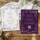 Search for dark purple wedding invitations Floral