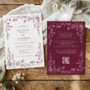 Search for wine wedding invitations Floral