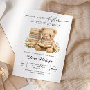 Search for a new chapter baby shower invitations Little book lover