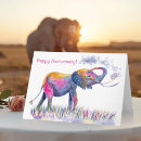 Search for elephant anniversary cards Watercolor