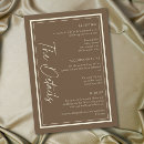 Search for plain brown invitations Minimalist
