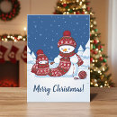 Search for knit christmas cards Snowman