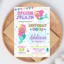 Search for unicorn and mermaid birthday invitations For her