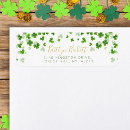 Search for shamrock return address labels St patrick's day