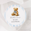 Search for blue bear baby shower stickers We can bearly wait