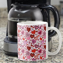 Search for love heart pattern mugs Red hearts