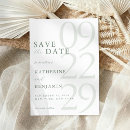 Search for green save the dates Minimal