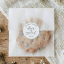 Search for love is sweet wedding stickers Modern