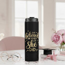 Search for inspirational typography travel mugs She believed she could