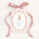 Search for bunny birthday invitations Pink bow