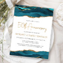 Search for blue gold 50th wedding anniversary invitations Chic