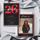 Search for red and white graduation invitations Trendy