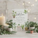 Search for plant bridal shower invitations Watercolor