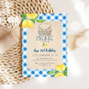 Search for summer picnic birthday invitations Red gingham