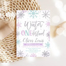 Search for winter onederland girl invitations Pink and silver