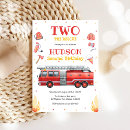 Search for rescue birthday invitations Fire truck party
